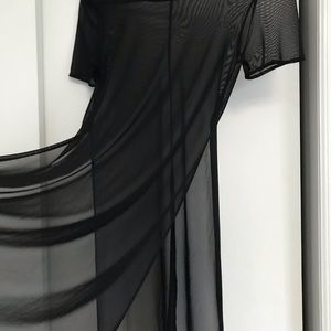 Sheer Long tshirt with side slits